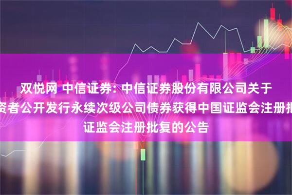 双悦网 中信证券: 中信证券股份有限公司关于向专业投资者公开发行永续次级公司债券获得中国证监会注册批复的公告