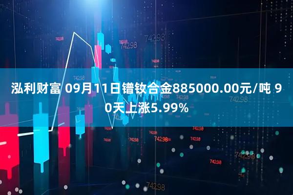泓利财富 09月11日镨钕合金885000.00元/吨 90天上涨5.99%